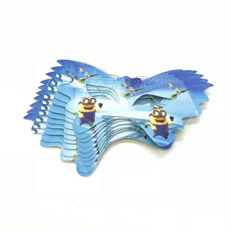 Mask-10pcs Вечерние салфетки с миньонами, конфетная коробка, скатерть, баннер, воздушный шар, украшения для дня рождения, принадлежности для детей, комплект для малышей - Цвет: Mask-10pcs