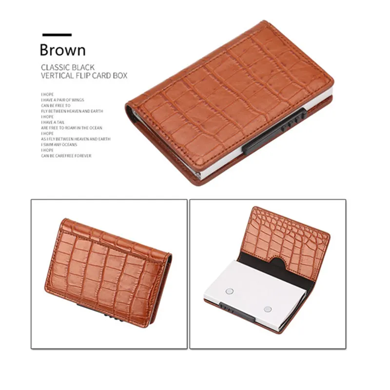 

BISI GORO RFID Blocking Card Holder Fashion Men Women Credit Card Wallet Metal Card Case Aluminum Slim Carbon Card ID holder
