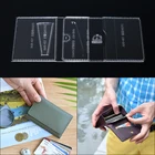 1 Набор сделай сам для практичного акрила в два раза кошелек шаблон прозрачный Шаблоны кожи шаблон для рукоделия трафарет