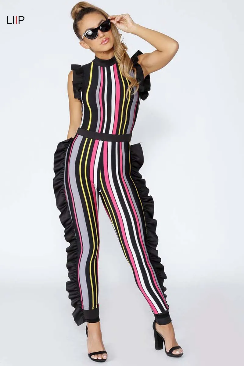 Женский комбинезон в полоску boho Облегающий большого размера уличная 1464 лето 2019 |
