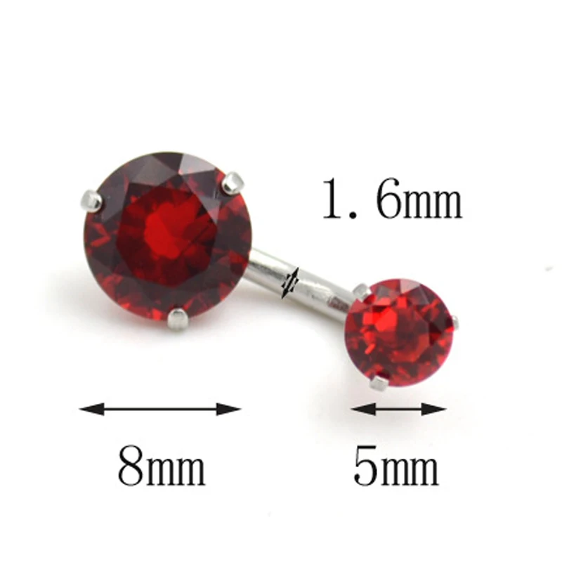 Новый бренд AAA циркон Ювелирный Стиль пупка Кольцо пирсинг ювелирные изделия 316L