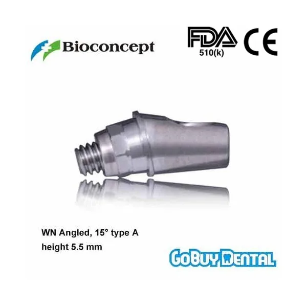 Straumann Compatible WN Angled Abutment 15 degrees type A height 5.5mm(Wide Neck) 033050 | Красота и здоровье