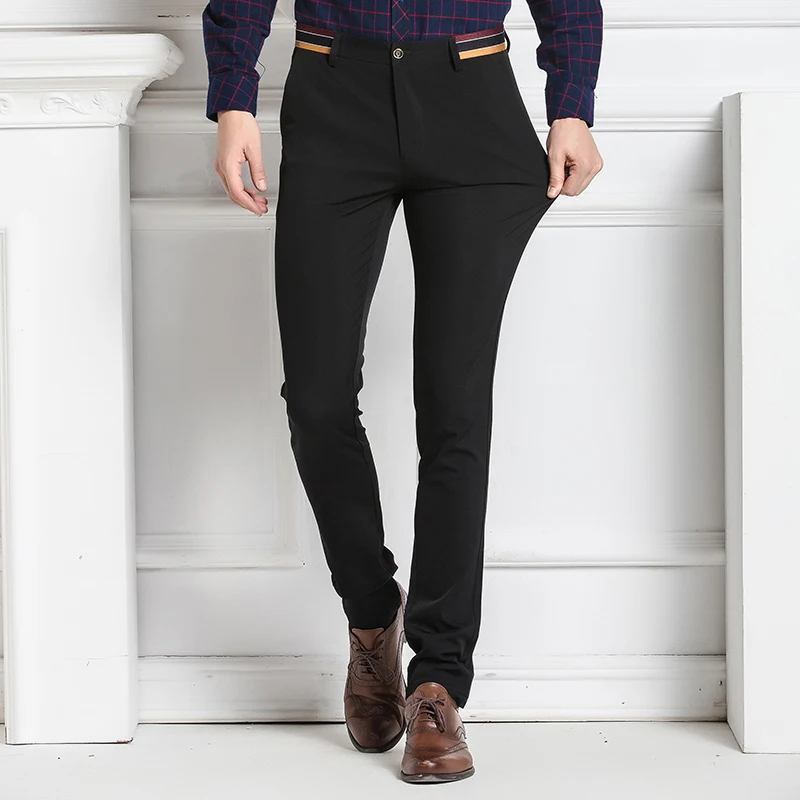 Мужской костюм брюки облегающие деловые всесезонные узкие стрейчевый большой
