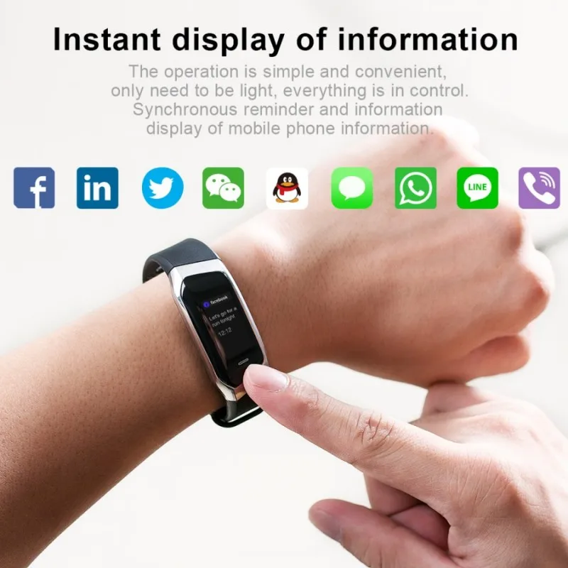 Volemer умный Браслет E18 цветной экран браслет heartrate монитор измерения кровяного