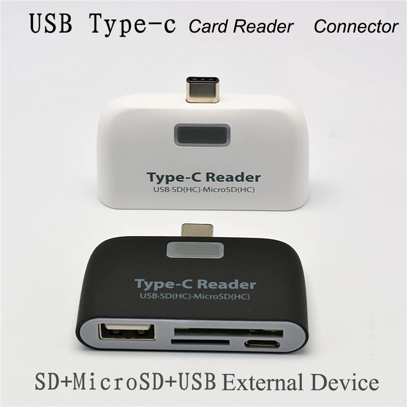 Кард ридер Baolyda 4в1 OTG/TF/SD Смарт мини кард Тип C адаптер USB/Micro USB зарядка порт
