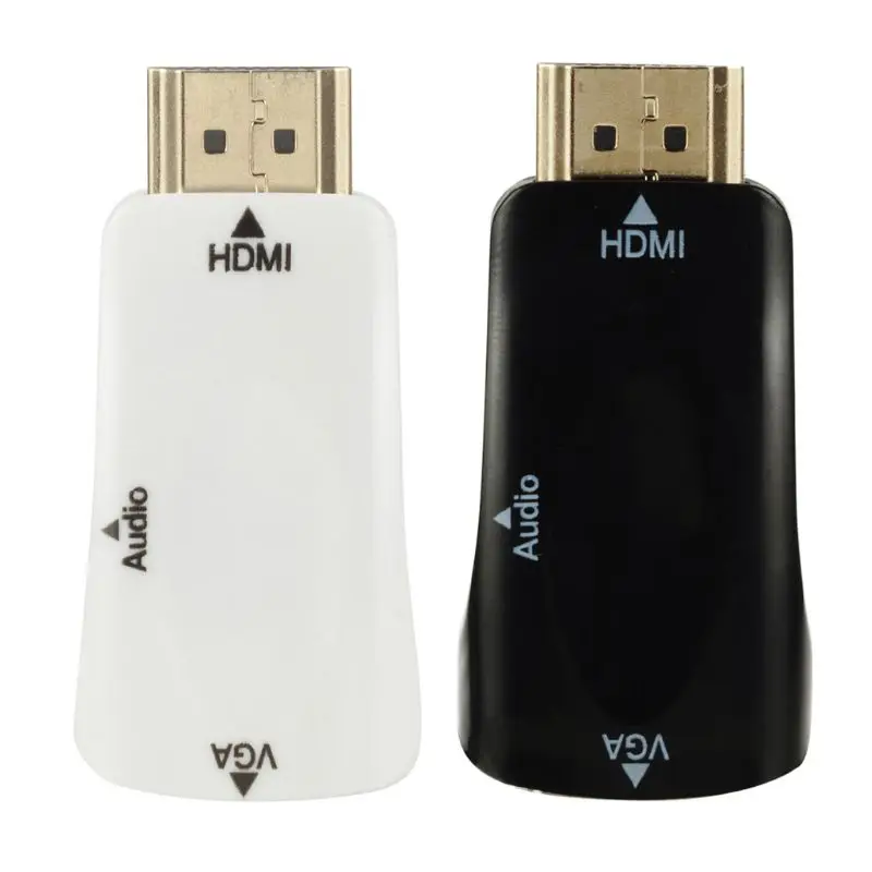 HDMI к VGA адаптер аудио кабель конвертер мужчин и женщин HD 1080P для ПК ноутбука ТВ