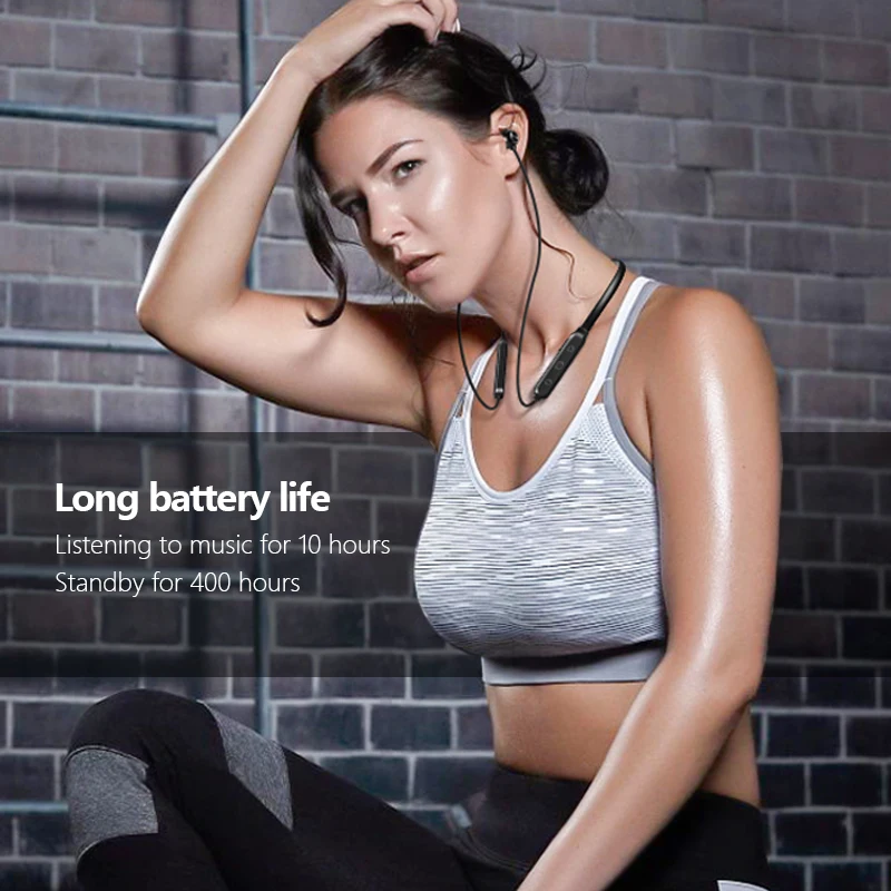 NAIKU 4D Bluetooth наушники Встроенный микрофон беспроводные легкие шейные спортивные