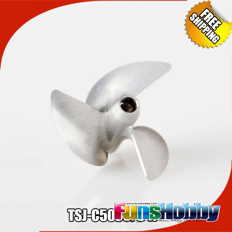 Tenshock CNC 7075 T6 3 лопастной Алюминиевый Пропеллер M4 для лодки Mono / Hydro Rc|aluminium propeller|3
