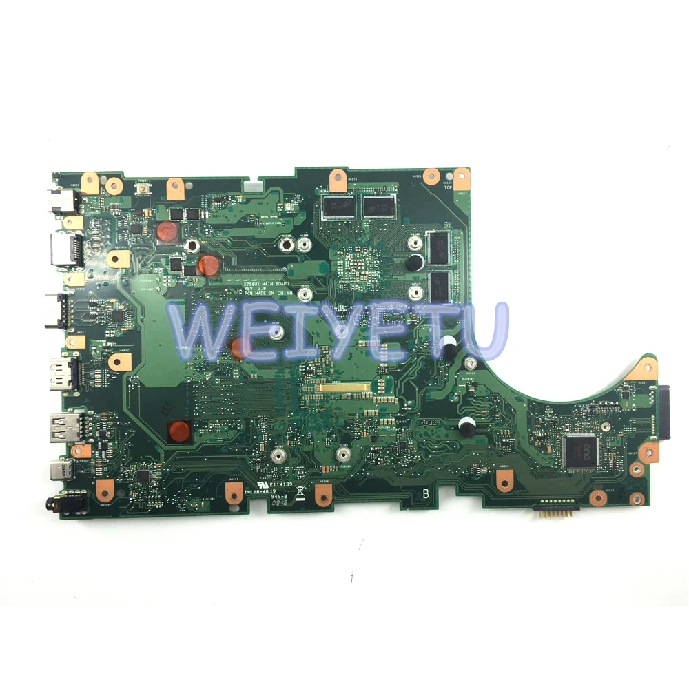 X756UX MB._I5-6200CPU DDR3 GTX950M материнская плата REV2.0 для ASUS X756 X756UXK X756U X756UV ноутбук Рабочая |