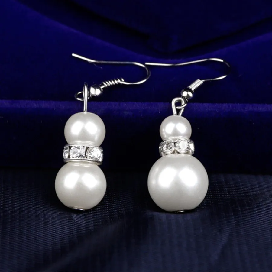 2018 Bridesmaid Pearl Jewelry Sets Necklace Earrings Bracelet Per Set Dubai for Wedding Free Gifts | Украшения и аксессуары