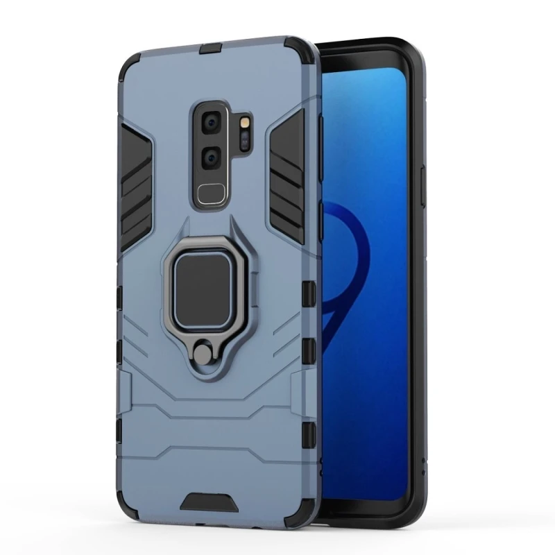 

HAWEEL PC + TPU Shockproof Protective Case for Galaxy S9+, with Magnetic Ring Holder