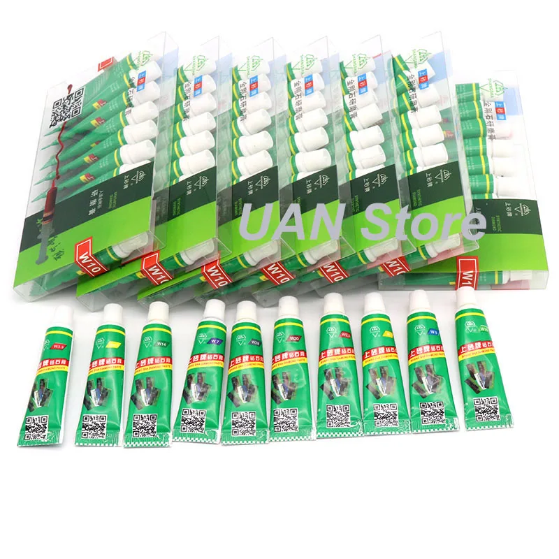 

12pcs W0.5~W40 Diamond water-based abrasive paste Beeswax amber jade jewelry special grinding mirror polish