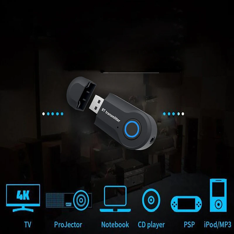 Bluetooth 4,2 передатчик аудио Bluetooth приемник беспроводной адаптер 3,5 мм AUX рецептор для автомобиля Комплект музыка ТВ динамик телефон