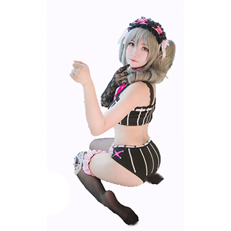 Черная Униформа Kanzaki Ranko костюм для косплея с волосами перчатками и носками 11 -