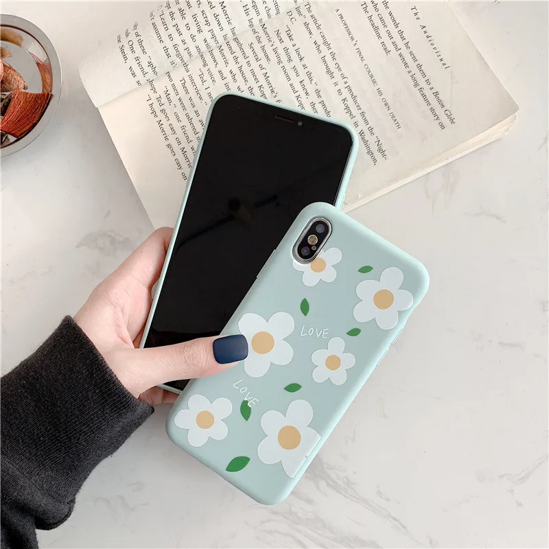 JIBAN Small Fresh Flowers Phone Cases For Huawei P20 P30 P30P Nova4 Honor 10 Mate 20pro Capa Matte Soft Shell Back Cover |
