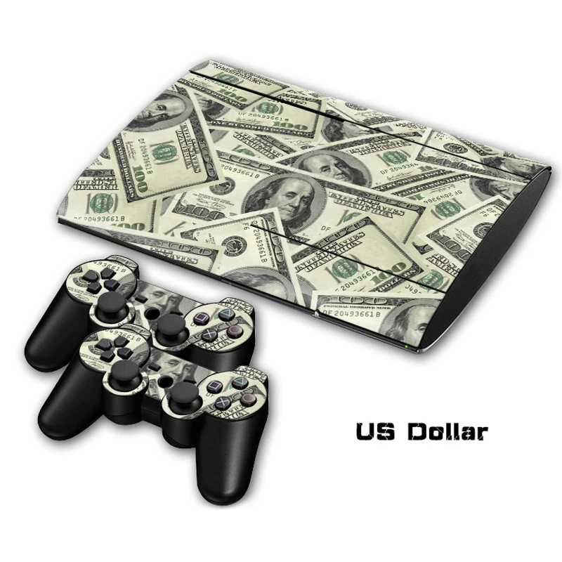 Grand Theft Auto V GTA 5 Наклейка для PS3 Slim 4000 PlayStation 3 консоль и контроллеры