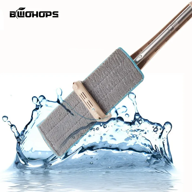 Плоская Швабра для сухой и влажной уборки можно поворачивать распылителем