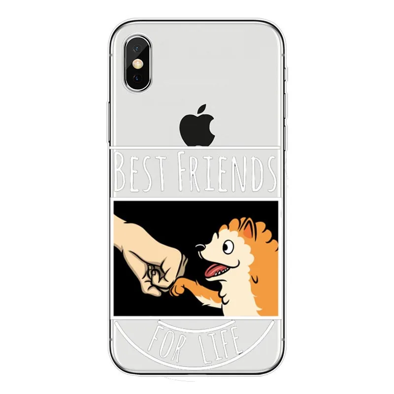 Pomeranian cao bonito Caso Capa Dura para o iPhone Da Apple X XS Max XR 6 7 8 Plus alem de 5 10 чехол для телефона|Сумки