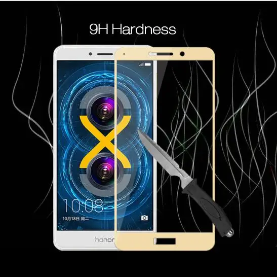 2 Pack 9 H полный Экран защитный закаленное Стекло для huawei Honor 6X Жесткий Защитная