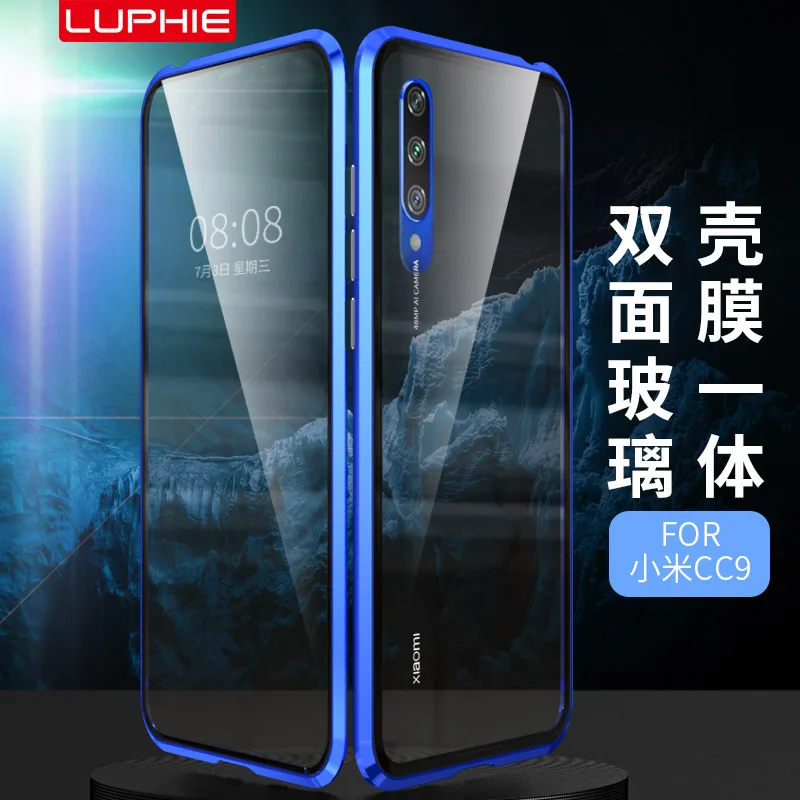 Роскошный защитный Магнитный чехол для всего тела для Xiaomi mi CC9 360 двусторонний передний и задний стеклянный чехол Xio mi Xiao mi CC9 чехол