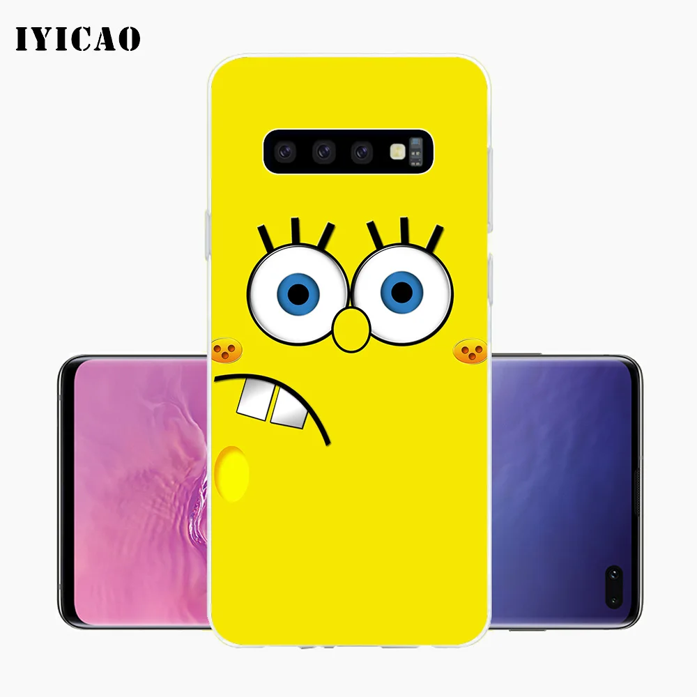 IYICAO Губка Боб Квадратные Штаны Мягкий силиконовый чехол для телефона Samsung Galaxy S10e