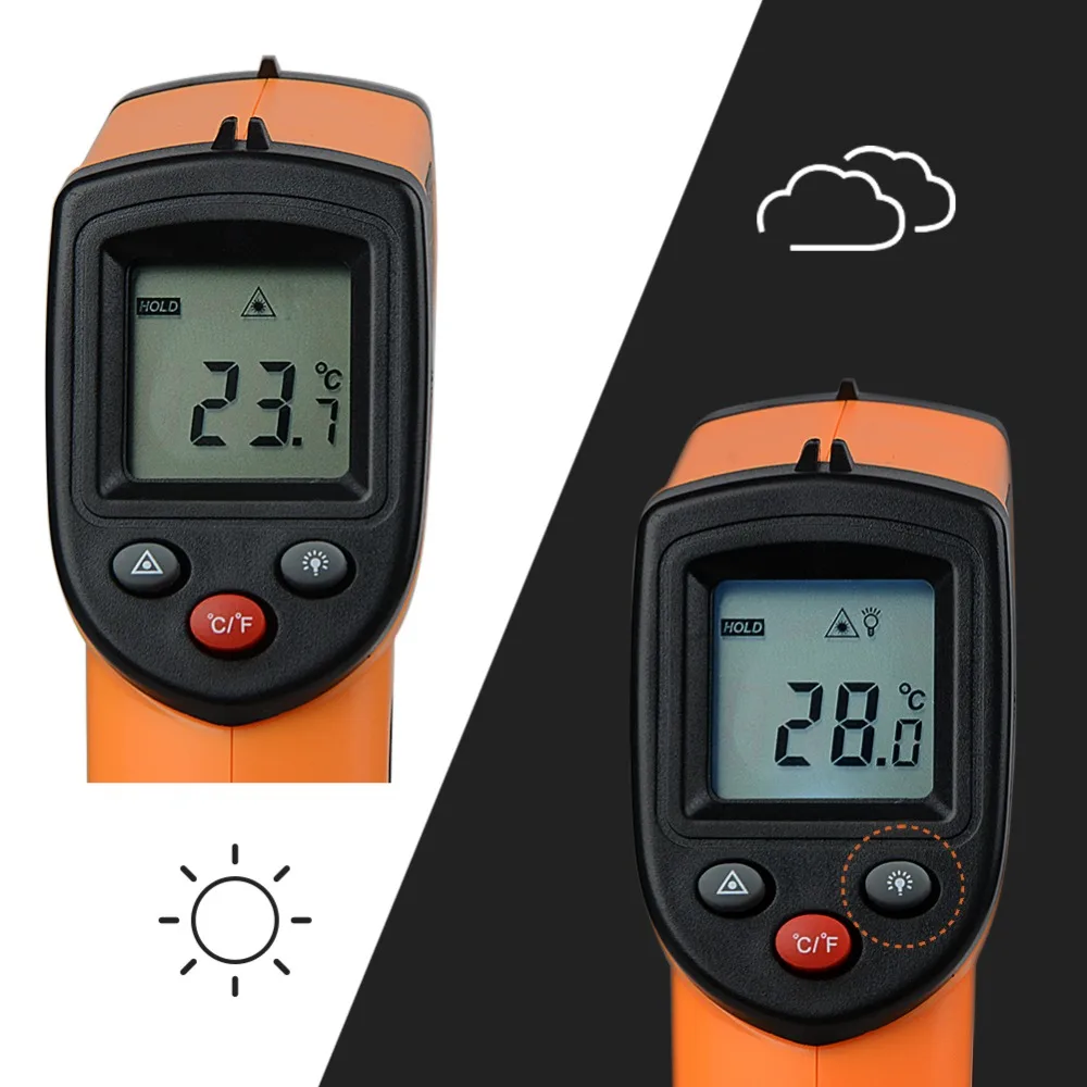 GM320 Laser LCD Digital IR Infrared Thermometer Temperature Meter Gun Point -50~380 Degree Non-Contact T20 | Инструменты