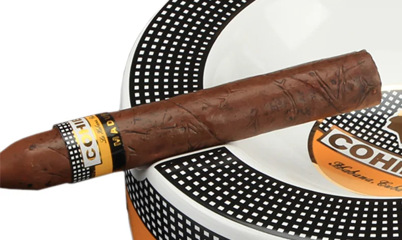 COHIBA портативная пепельница для сигар, домашняя керамическая пепельница, роскошный табак, 4 держателя для хранения сигар, пепельница