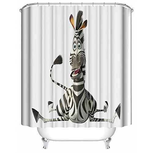 Занавеска для душа из полиэстера с принтом зебры CHARMHOME удобная занавеска ванной