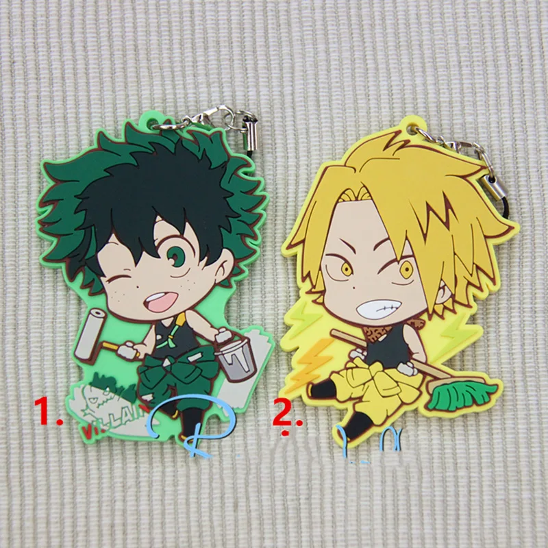 1 шт Ограниченная серия аниме брелок Boku no Hero academic Izuku Midoriya Yaoyorozu Kaminari Denki резиновый