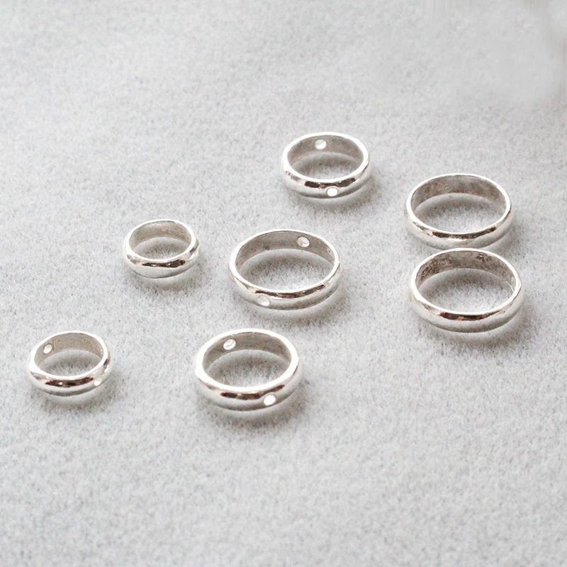 Кольцо разделитель для бисера серебристое кольцо 9 мм/11 мм/12 мм|Ювелирная