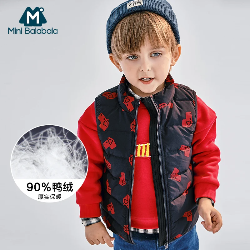 Осенне-зимний модный жилет для маленьких мальчиков Детский с капюшоном детская