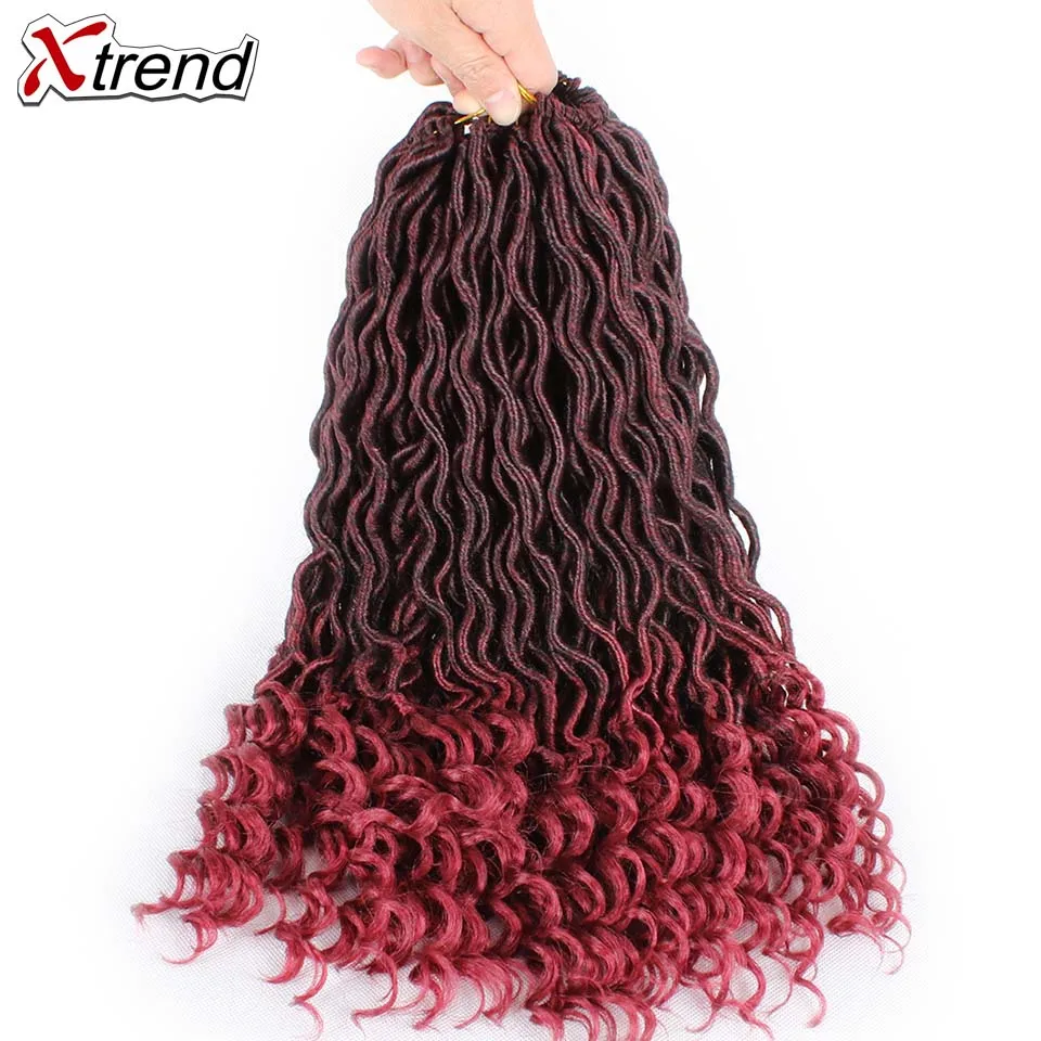 Xtrend искусственные локоны в стиле Crochet, на крючках, косички, синтетика, волосы для наращивания 24 шт./пакет 1" из искусственных волос, дредлоки, для увеличения объема, волосы в косичках