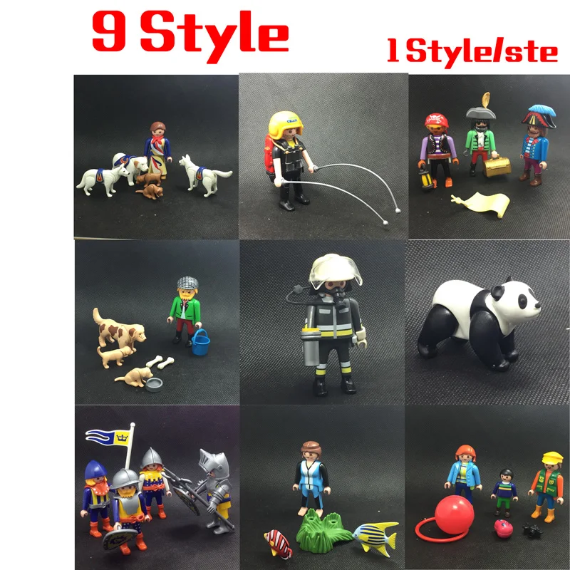 9 стилей 7 5 см Playmobil 1.2.3 большой зоопарк Детский Азиатский корпус для животных