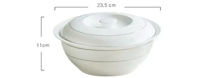 9 дюймов, буфет из костяного фарфора, керамическая миска для хранения продуктов, кухонная миска для смешивания, Салатница, контейнер для еды