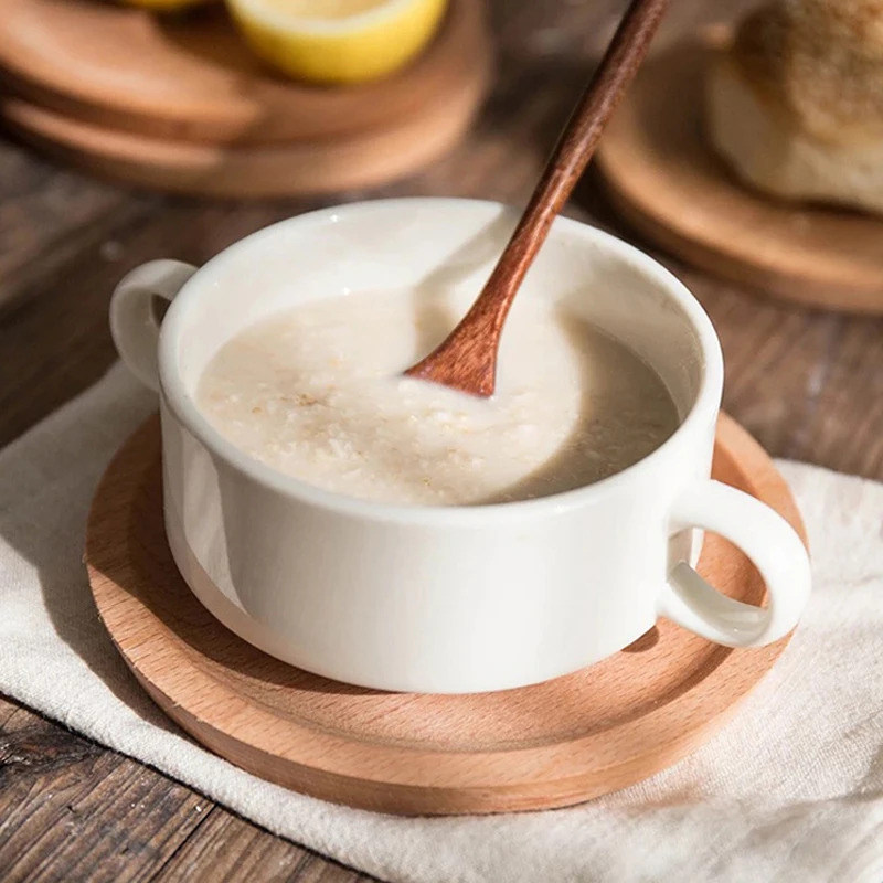 BalmyDays 4 шт Маленькая деревянные тарелки набор мини деревянная тарелка поднос для