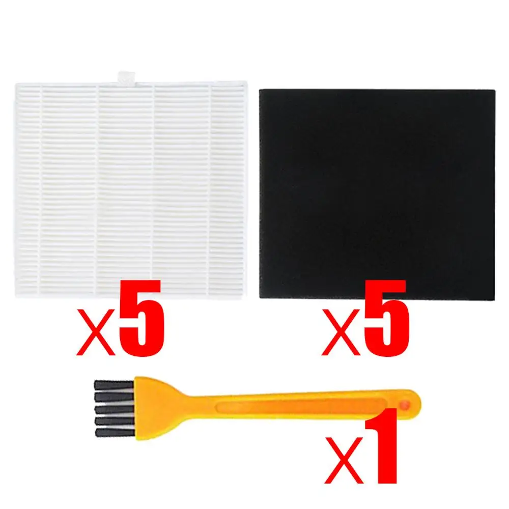 5Set filter Робот-пылесос HEPA фильтр, боковая щетка Швабра для ilife V8 V8s X750 A7 X800 X785 V80 Запчасти для роботизированного пылесоса аксессуары - Цвет: 5Set filter
