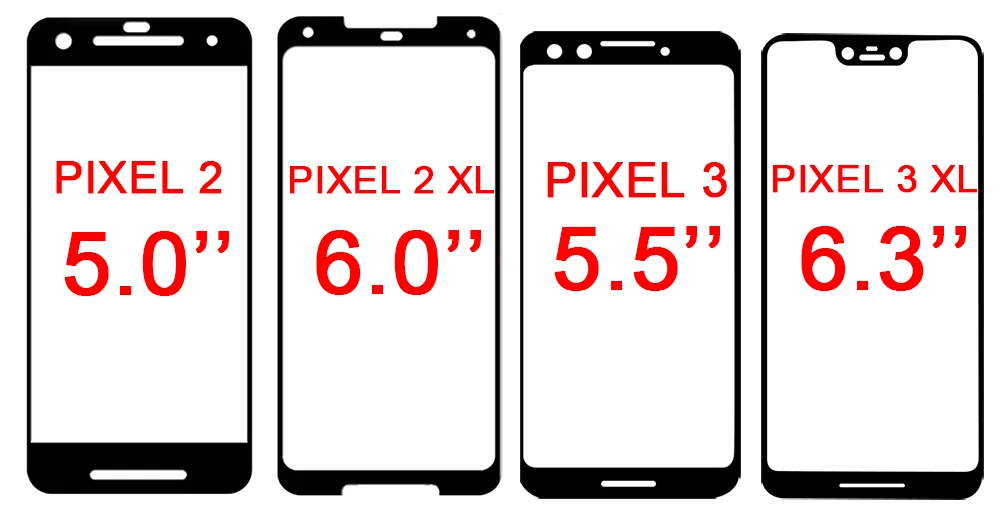 Защитная пленка для Google Pixel 2/Pixel 2 XL полное покрытие закаленное стекло 3/Pixel 3 XL|screen