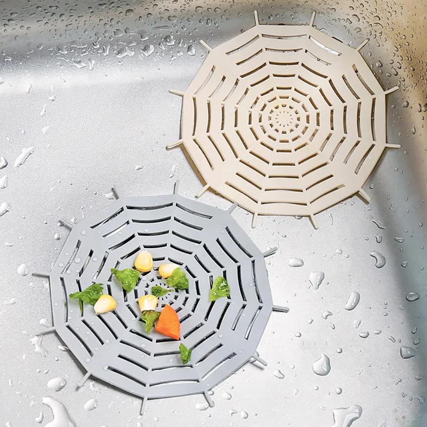 

Creative Silicone Sink Drainer Filter Kitchen ToolsBathroom Hair SewerFilter Sucker Floor Drains Shower Colanders Strainer