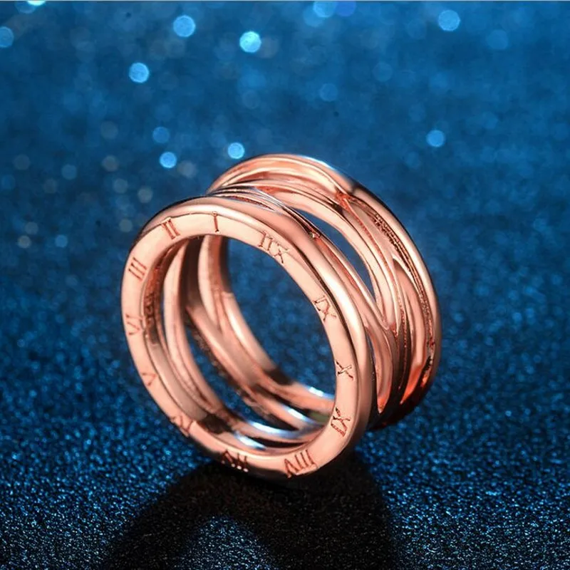 2017 New Anniversary band rings for women Rome digital Rose Gold Filled Female Weadding Ring Fashion accessories | Украшения и