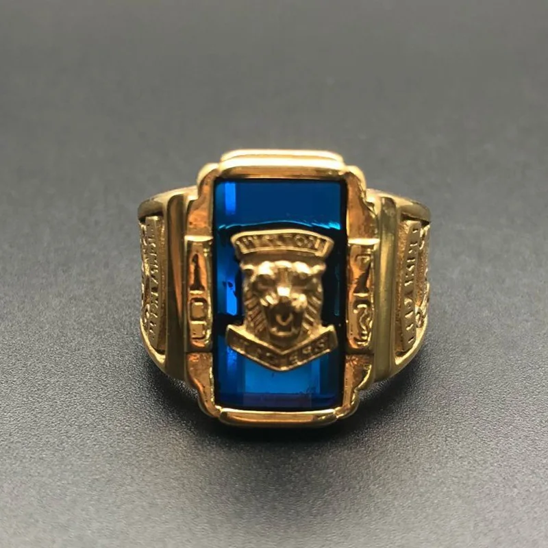 Titanium Steel Men's Signet Ring 1973 Walton Tiger Head Navy Rings For Men Vintage Jewelry Commemorate Accessories | Украшения и