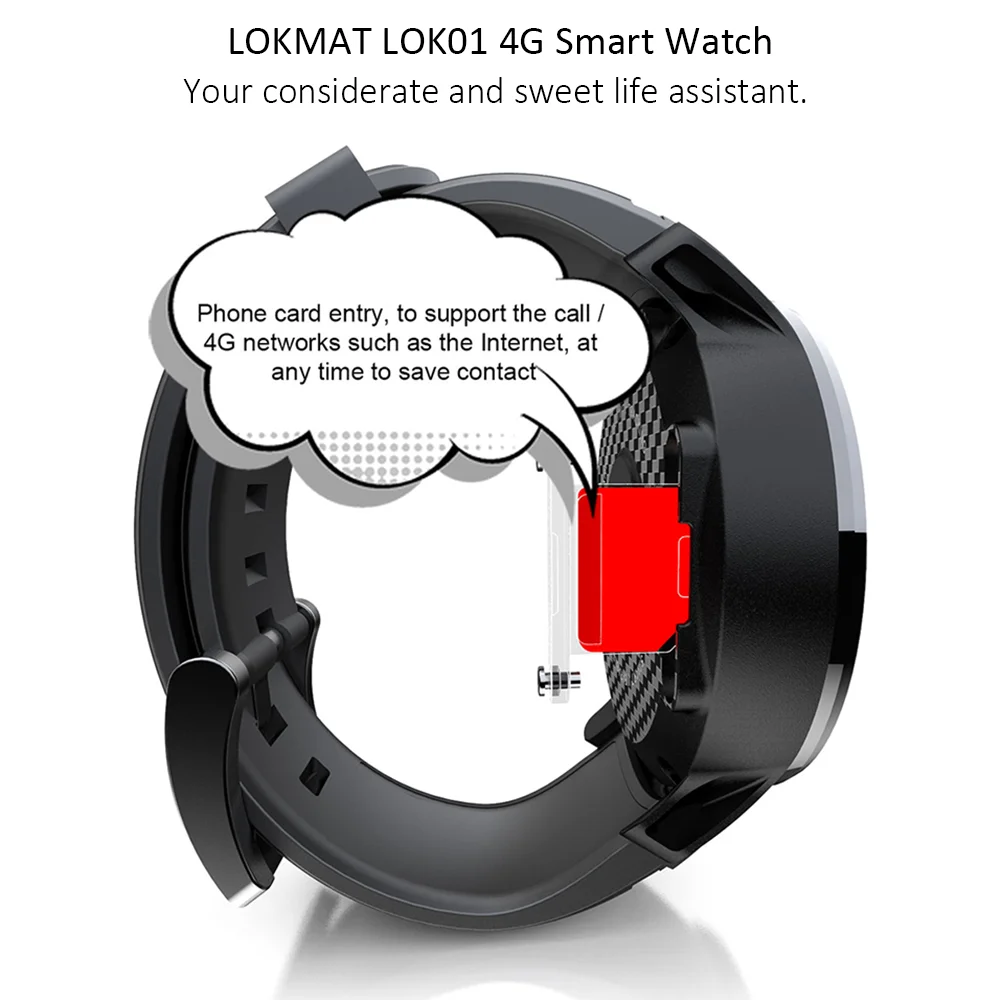 LOKMAT LOK01 LOK 01 4G умные часы для мужчин и женщин 1,3" AMOLED 3 ГБ+ 32 ГБ MTK6739M Android 7,1 2,4G 5G WiFi gps Smartwatch телефон