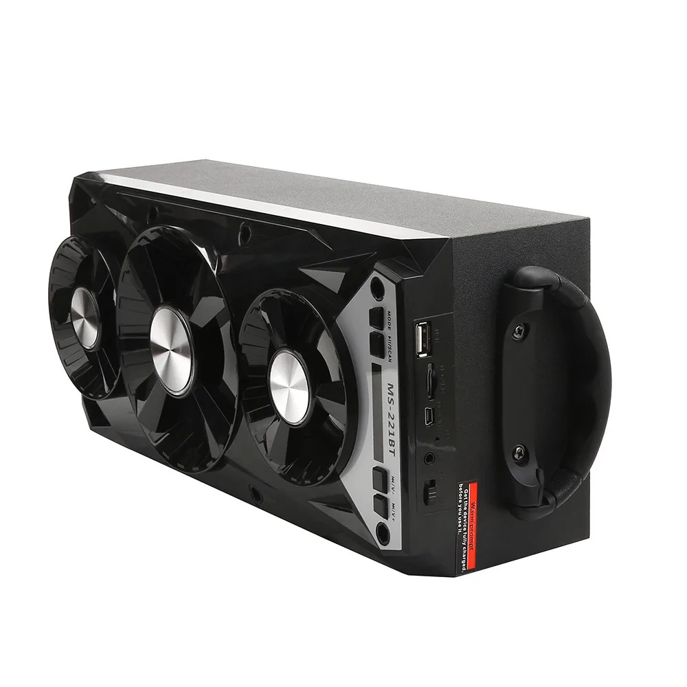 Новая мода Мультимедиа Bluetooth беспроводной портативный динамик Super Bass с USB/TF/AUX/FM