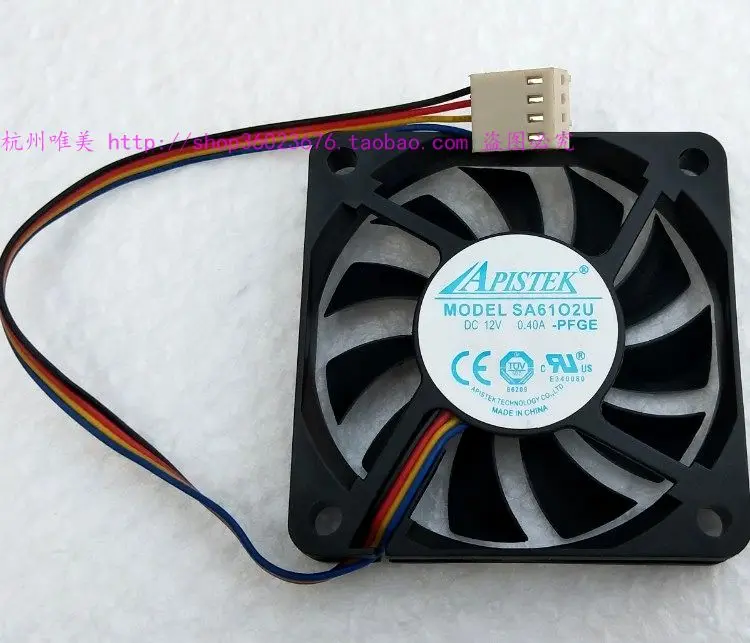 4-проводной вентилятор для охлаждения сервера APISTEK SA61O2U DC 12 В 0.4A 60x60x10 мм |