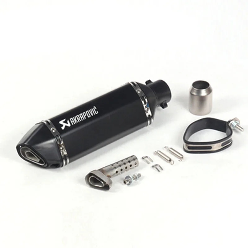 Для Байк 51 мм Unversal Akrapovic глушитель для мотоцикла Трубы Лазерная Маркировочная наклейка нержавеющей углеродного волокна дБ убийца