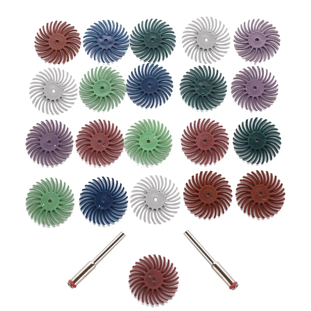 26 шт./пакет радиальные щетинные диски аксессуары абразивные инструменты для