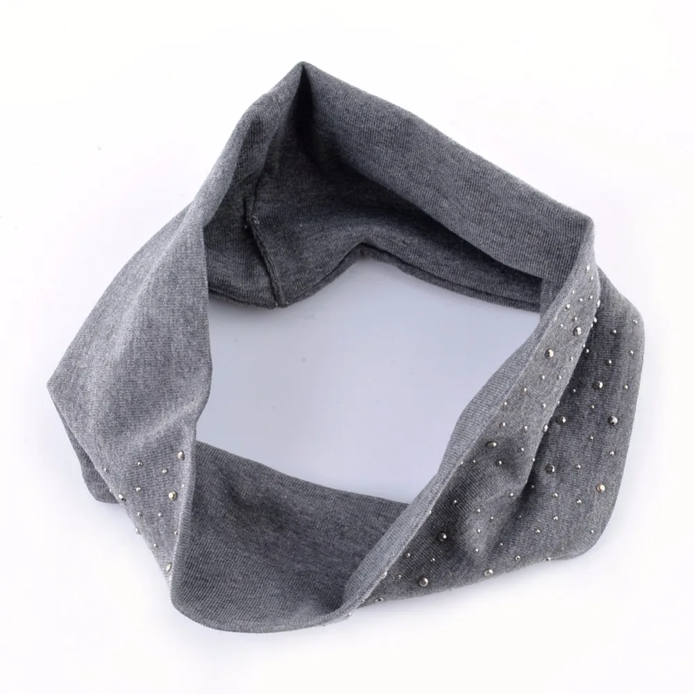 Fashion Rhinestone Turban Headbands For Women Outdoor Casual Hair Accessories Gym Sport Band Female Solid Color Headwear |