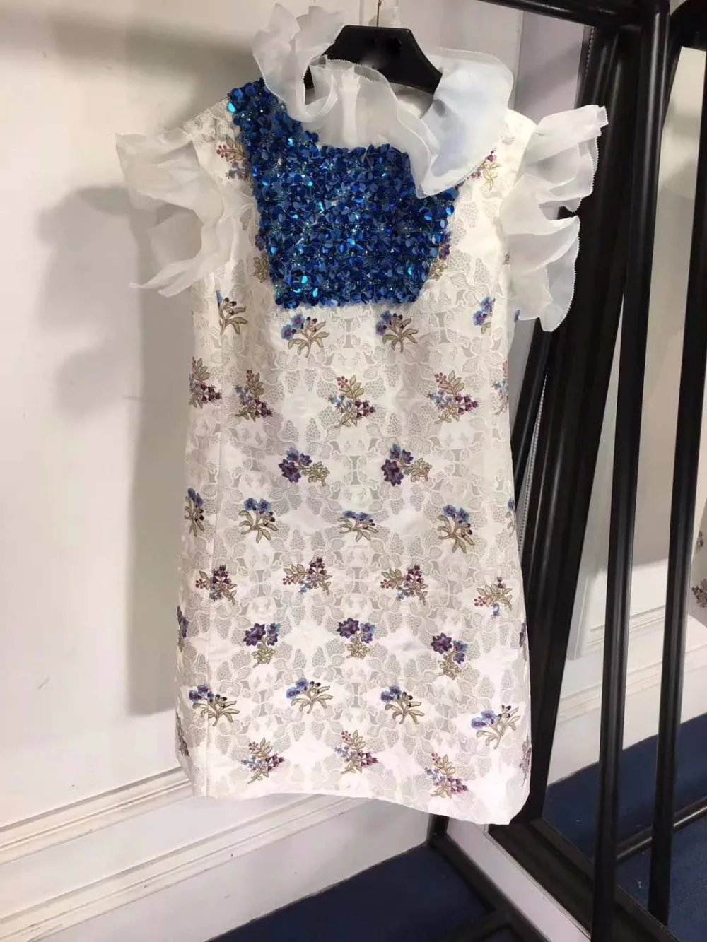 Vestidos verano женское летнее платье, уникальное Повседневное платье с пайетками, женское кружевное платье с цветочной вышивкой, элегантное вечернее платье