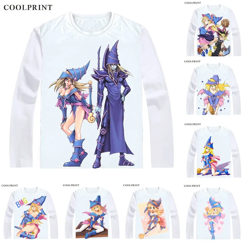 Черная футболка Dark Magician Girl с рисунком дуэли монстров Yu Gi Oh King of Games Повседневная