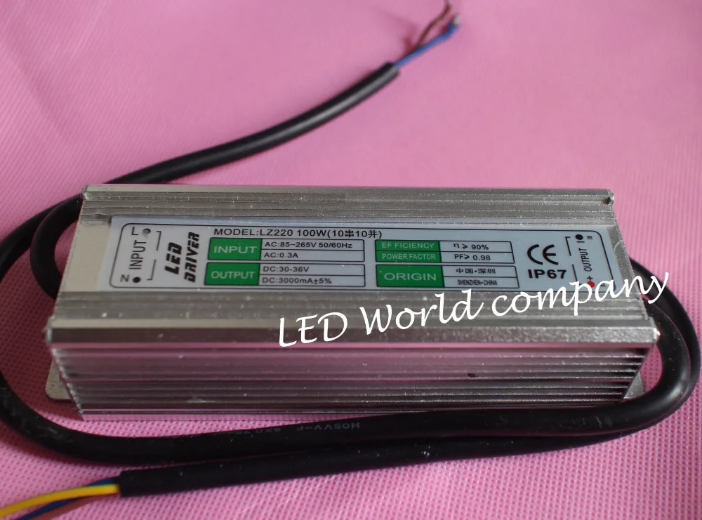 Светодиодный драйвер 100 Вт 3 А 30-36 в COB мощный светодиодный прожексветильник