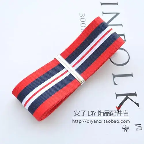 red Dark bule 25 мм черный красный зеленый полосы корсажная лента DIY аксессуары для одежды ручной работы швейный материал бант для волос аксессуары(1 ярд/лот - Цвет: red Dark bule
